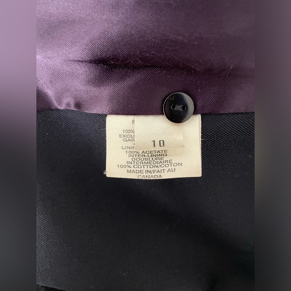 SOLD Vintage 100% wool navy trench coat - Picture 7 of 9